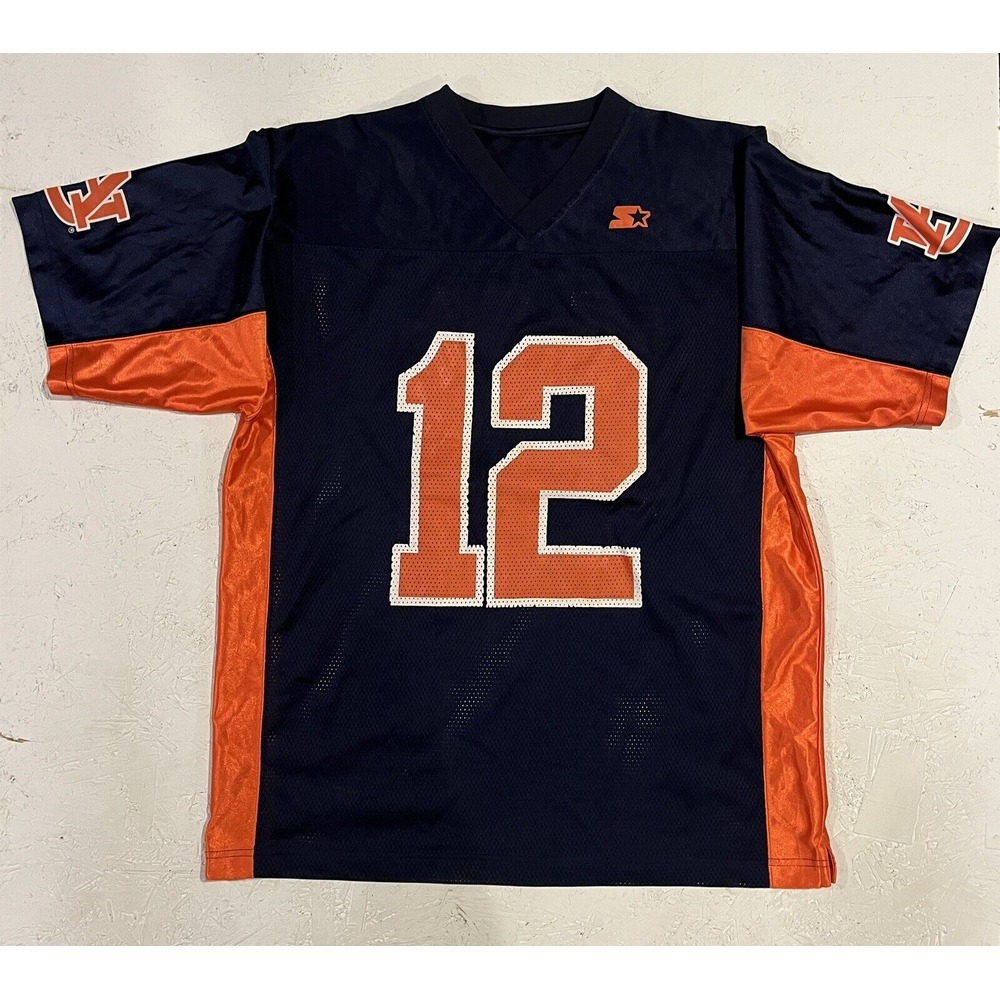 Vintage Starter Auburn Tigers Football‎ Jersey #12 See Measurements Orange Blue